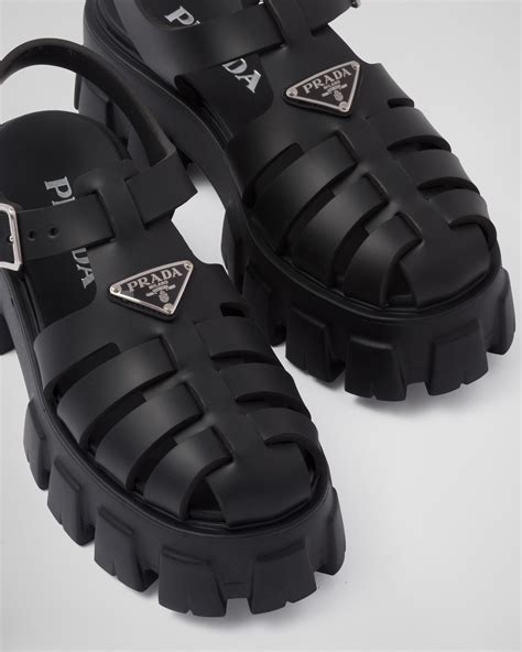 prada closed toe sandals|Prada transparent sandals.